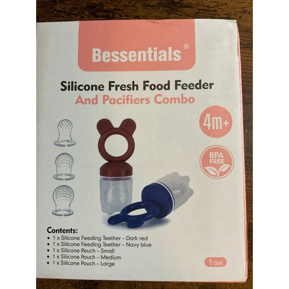 Bessentials Silicone Fresh Food‎ Feeder Pacifier Teether Combo 4 Months+